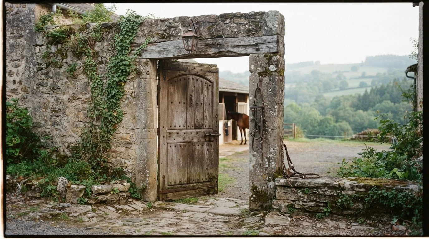 Entrée du Ecuries Du Clos Des Vignes, centre équestre à Bézenet