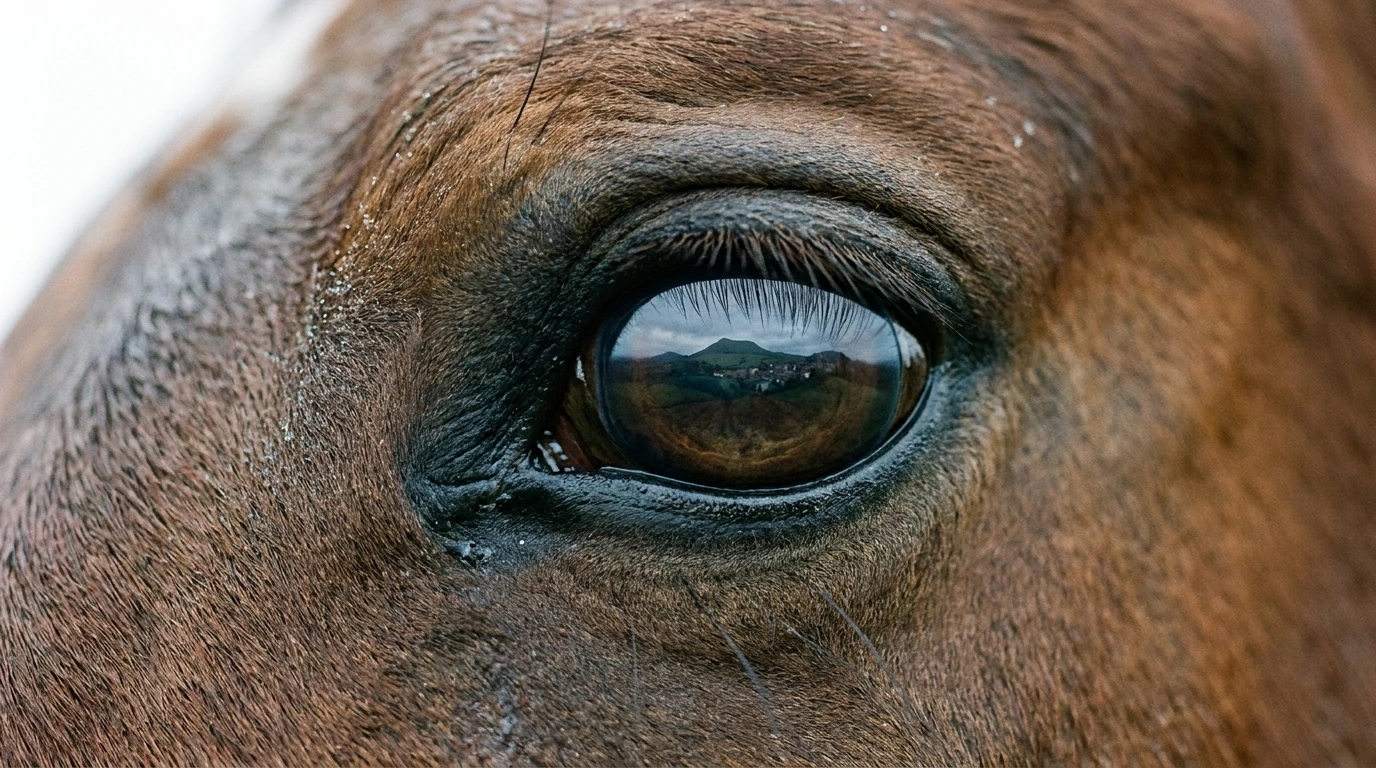Un regard de cheval au Ecuries Du Clos Des Vignes, Bézenet